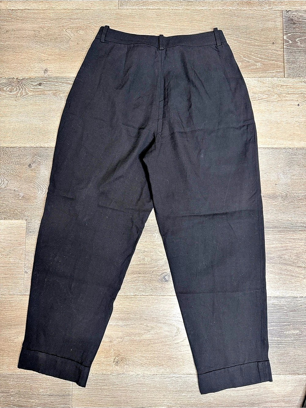 Everlane Black Cropped Pleated Trousers Size 0 - Picture 2 of 6